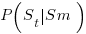 P(S_t delim{|} S_m)